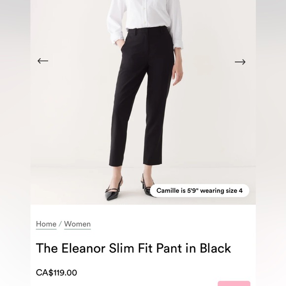 Frank and Oak Eleanor Slim Fit Pant - Picture 1 of 6